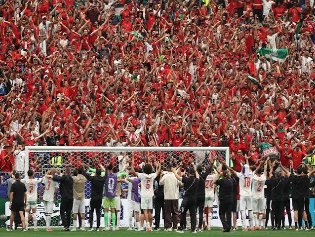 Moroccan supporters celebrate the Atlas Lions' World Cup 2026 campaign.