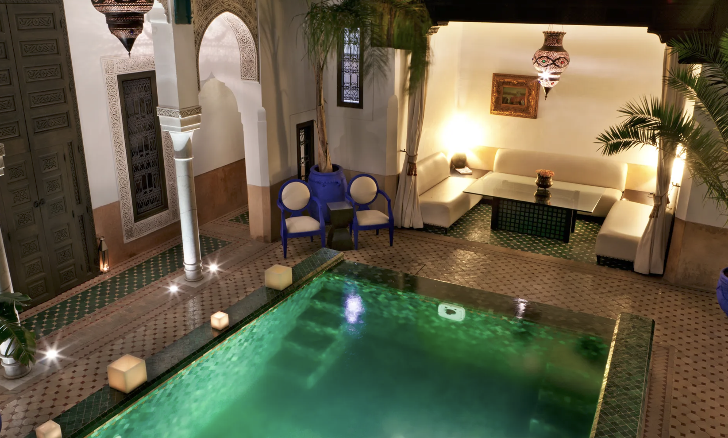 Riad Farnatchi — romantic suite with private plunge pool in Mouassine