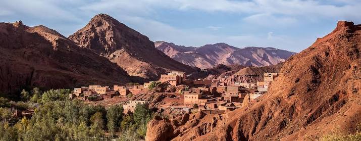 The Atlas Mountains in late summer — valleys remain warm while higher elevations can cool rapidly after sunset