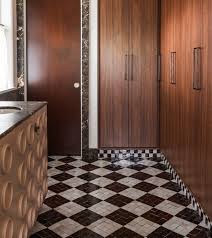 Geometric patterned floor tiles in an unidentified Casablanca interior