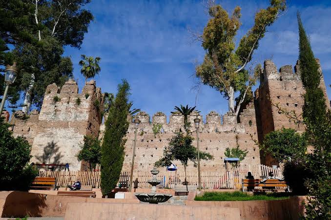 The Kasbah of Chefchaouen rising above the medina