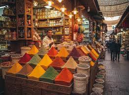 The local market in Chefchaouen with fresh produce and regional goods