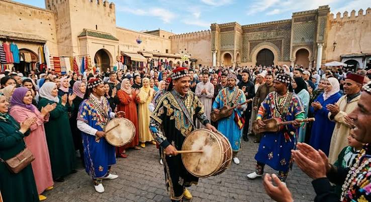 Illustrative evening atmosphere at Bab Makina, the principal concert venue of the Fez Festival of World Sacred Music