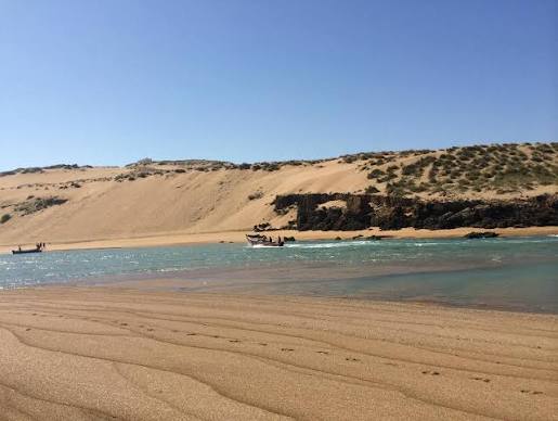 Moulay Bousselham lagoon and Atlantic beach — an important wetland on Morocco's northern Atlantic coast