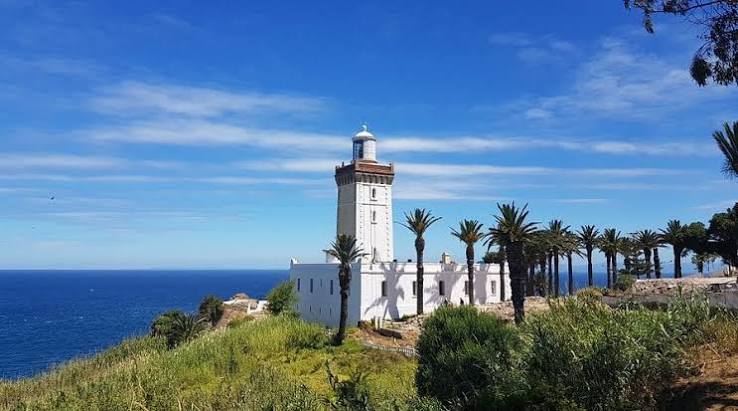 Cap Spartel lighthouse at the northwest tip of Africa where the Atlantic meets the Mediterranean