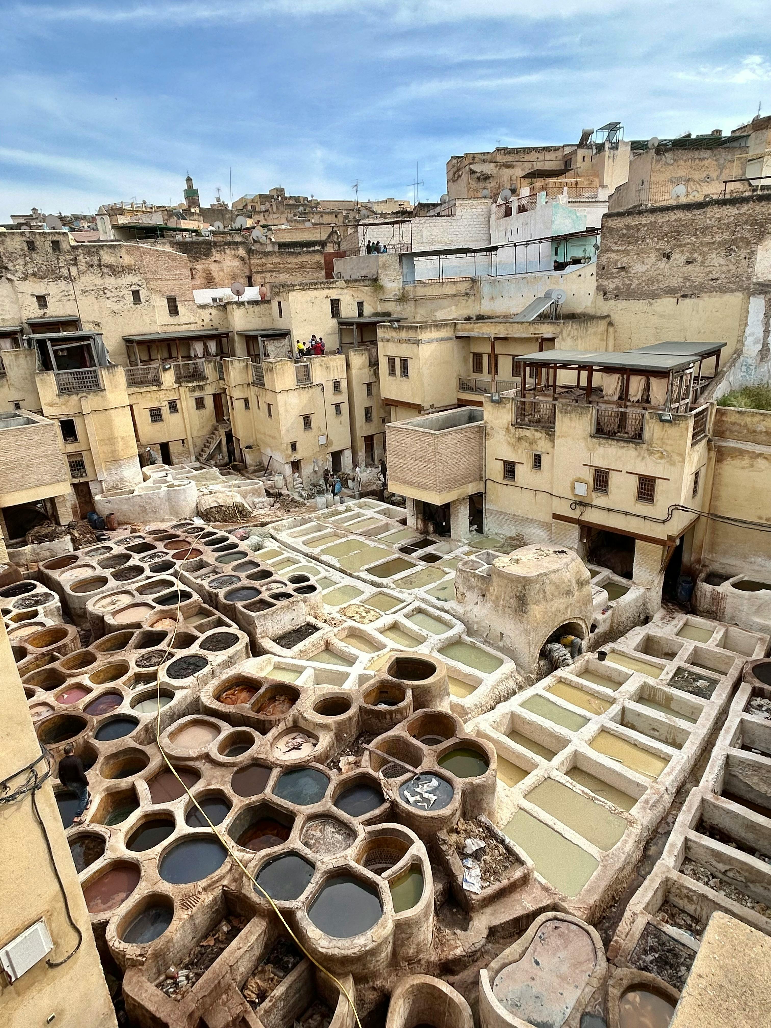 Fes city overview — ancient walls and rooftops