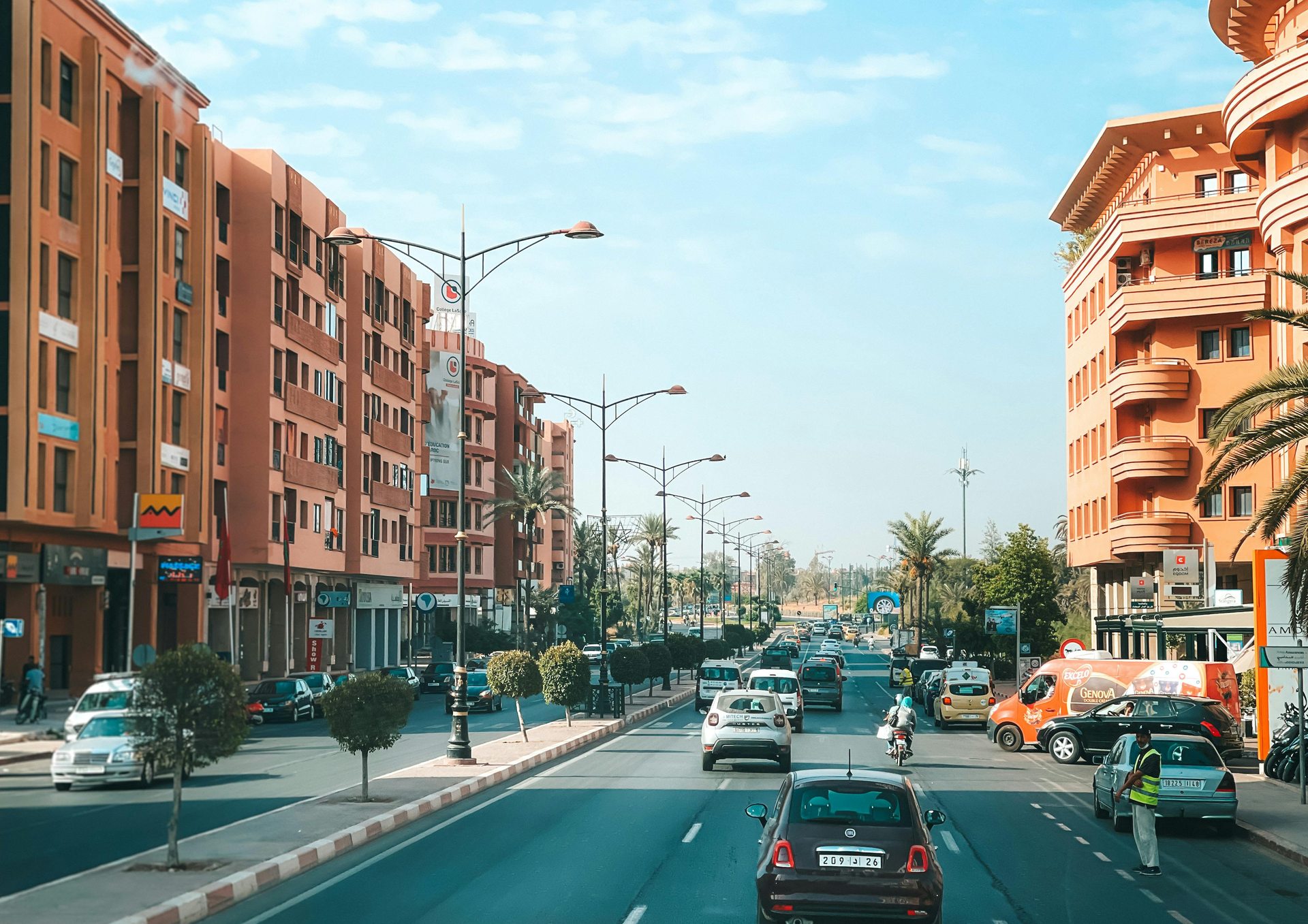 Marrakech Morocco — grand boulevard in the Red City